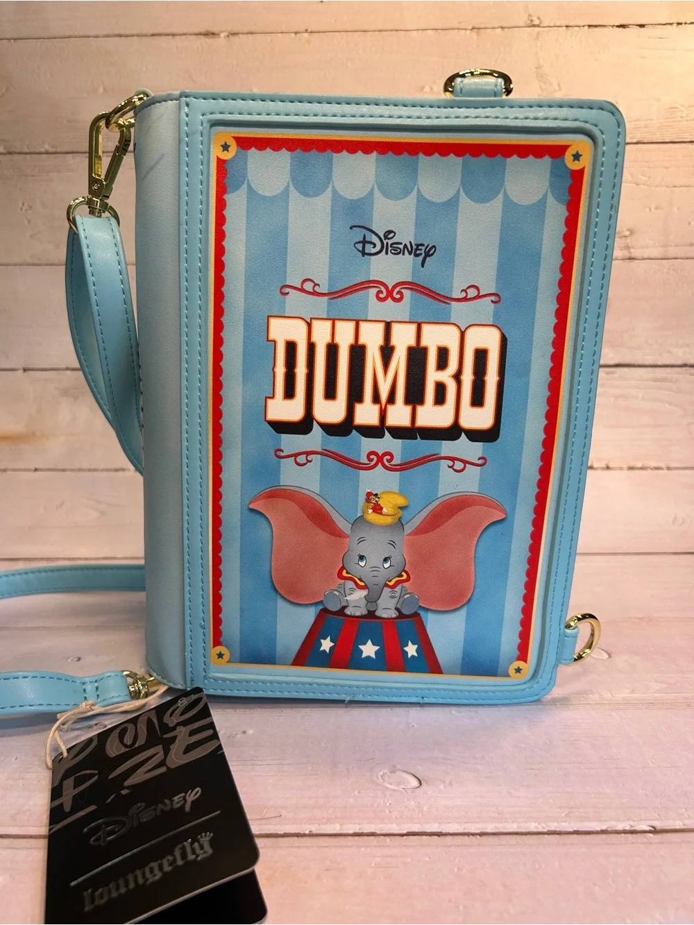 Loungefly Disney Dumbo Book Series Storybook Convertible Backpack/Crossbody Bag